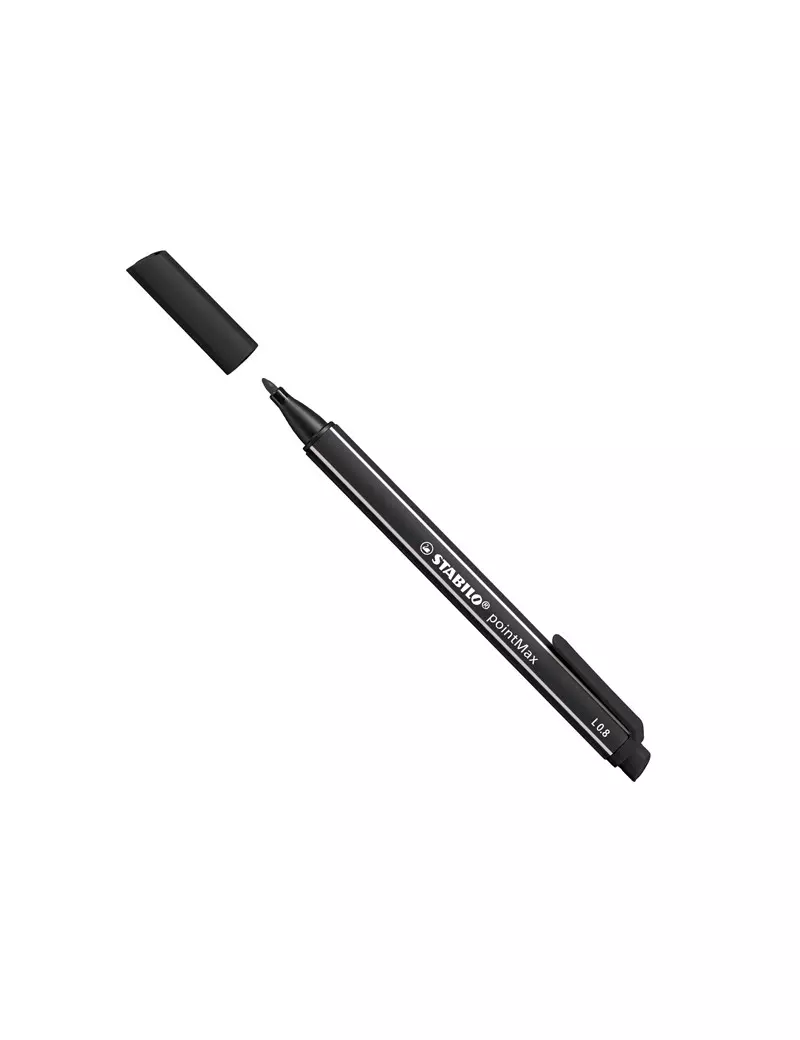 Fineliner PointMax Stabilo - 0,8 mm - 488/46 (Nero Conf. 10) Fineliner PointMax Stabilo - 0,8 mm - 488/46 (Nero Conf. 10)