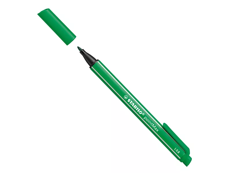 Fineliner PointMax Stabilo - 0,8 mm - 488/36 (Verde Conf. 10) Fineliner PointMax Stabilo - 0,8 mm - 488/36 (Verde Conf. 10)