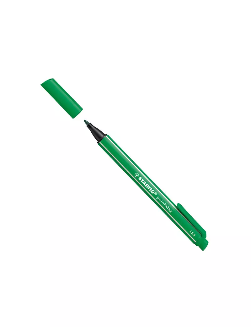 Fineliner PointMax Stabilo - 0,8 mm - 488/36 (Verde Conf. 10) Fineliner PointMax Stabilo - 0,8 mm - 488/36 (Verde Conf. 10)