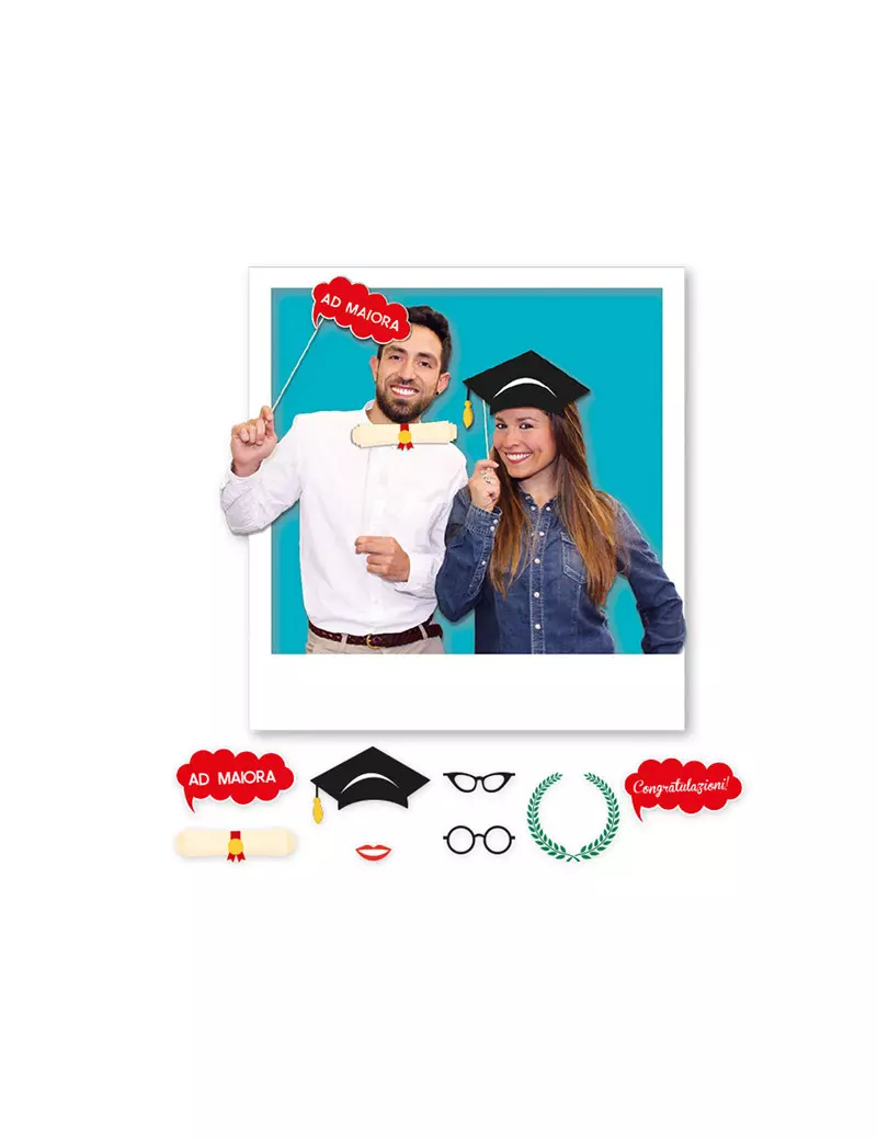 PhotoBooth Laurea - 81459 (Multicolore Conf. 8)