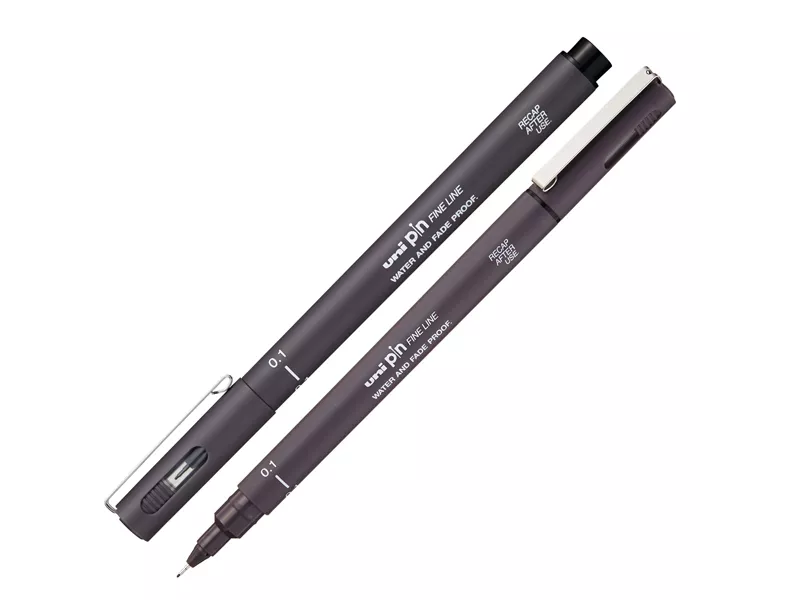Fineliner Pin Uni-Ball - 0,5 mm - M-PIN105-GRS (Grigio Scuro Conf. 12)