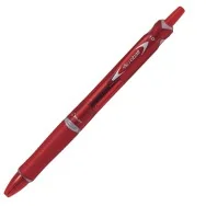 Penna a Sfera a Scatto Acroball Plastic Begreen Pilot - 1 mm - 040312 (Rosso Conf. 10)