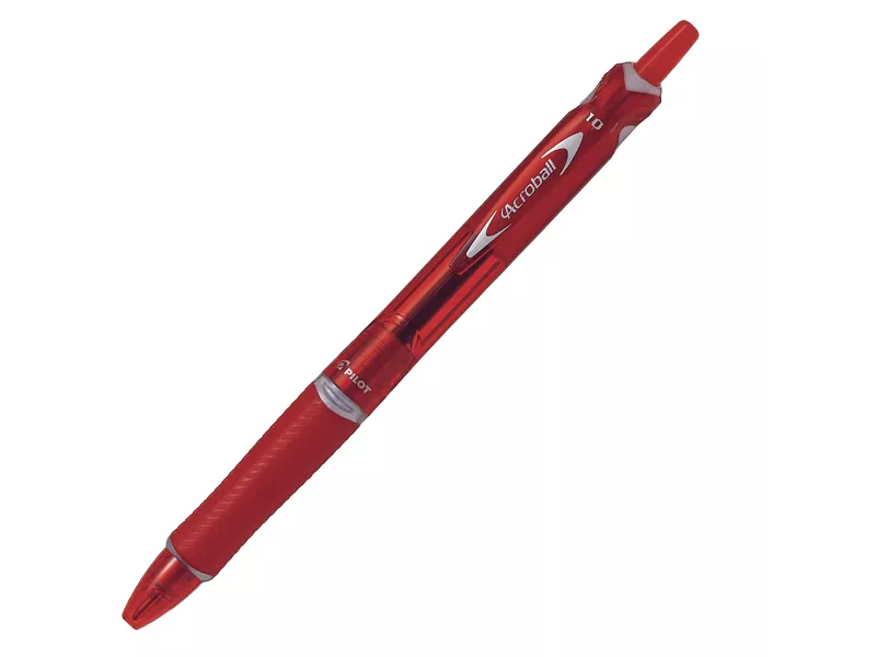 Penna a Sfera a Scatto Acroball Plastic Begreen Pilot - 1 mm - 040312 (Rosso Conf. 10)