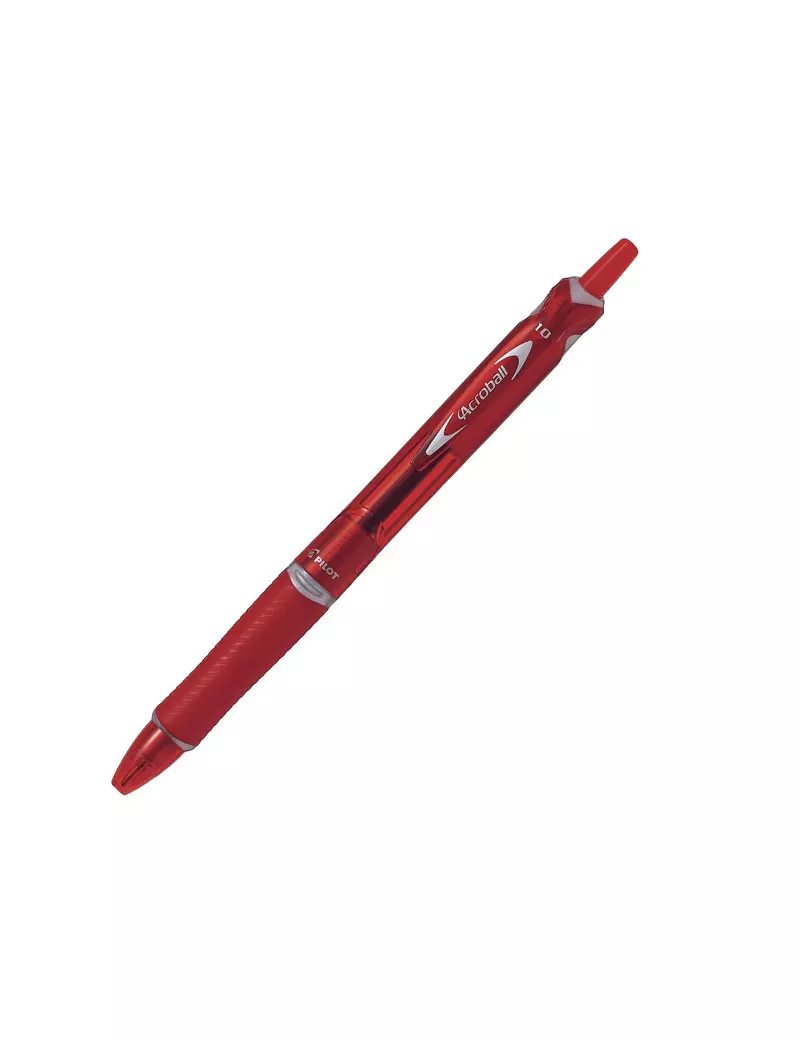 Penna a Sfera a Scatto Acroball Plastic Begreen Pilot - 1 mm - 040312 (Rosso Conf. 10)