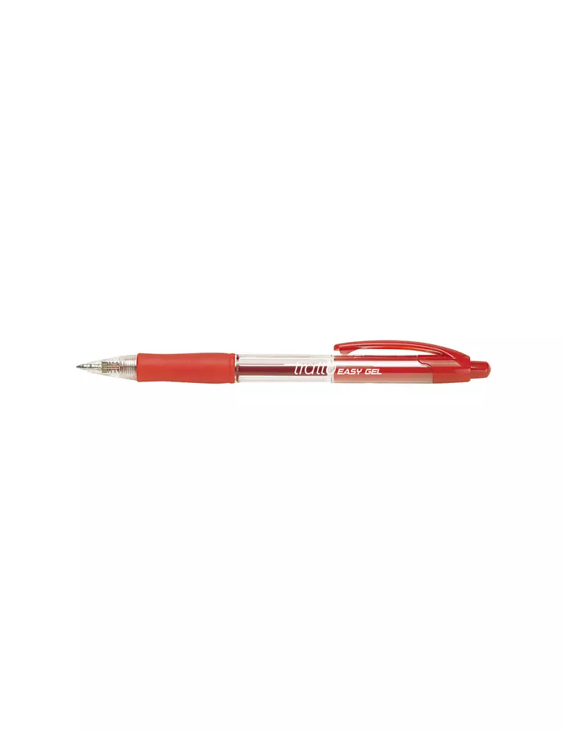 Penna Gel a Scatto Easy Gel Tratto Fila - 0,5 mm - 827702 (Rosso Conf. 10)