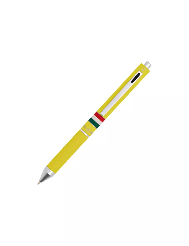 Penna a Sfera a Scatto Multifunzione Quadra Osama - 1 mm - OD 1024ITG/1 G (Nero, Blu, Rosso)