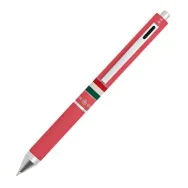 Penna a Sfera a Scatto Multifunzione Quadra Osama - 1 mm - OD 1024ITG/1 RA (Nero, Blu, Rosso)