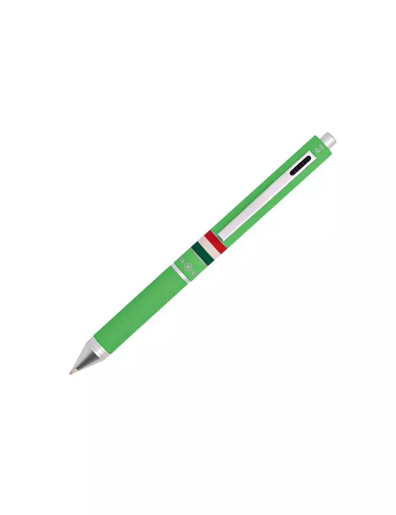 Penna a Sfera a Scatto Multifunzione Quadra Osama - 1 mm - OD 1024ITG/1 VC (Nero, Blu, Rosso)