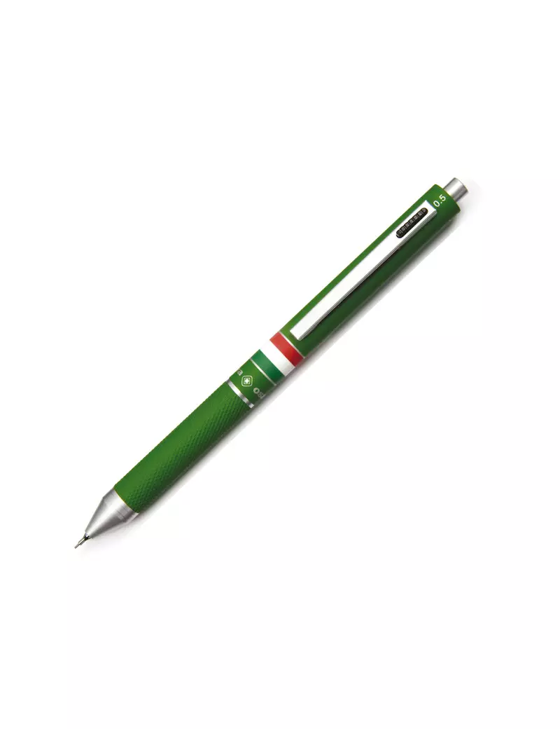 Penna a Sfera a Scatto Multifunzione Quadra Osama - 1 mm - OD 1024ITG/1 V (Nero, Blu, Rosso)