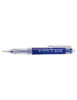 Penna a Sfera a Scatto Tratto 3 Fila - 1 mm - 824601 (Blu Conf. 12)