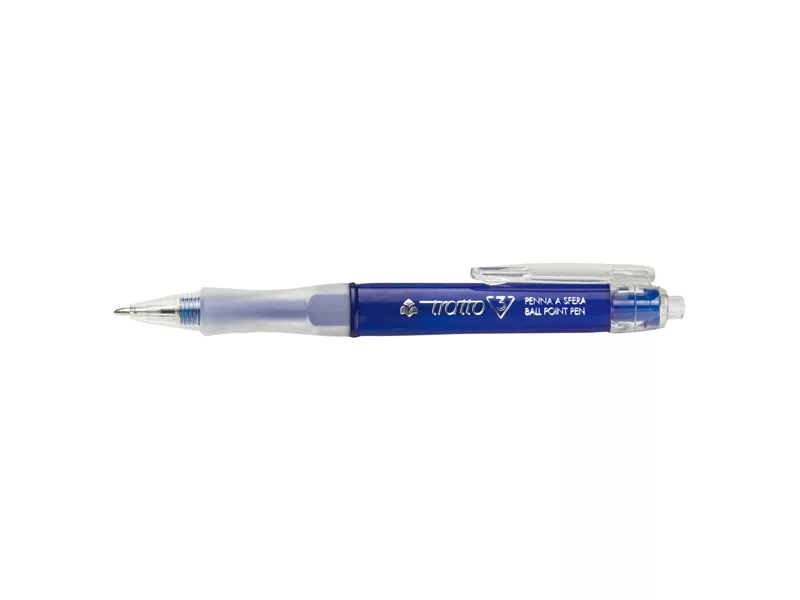 Penna a Sfera a Scatto Tratto 3 Fila - 1 mm - 824601 (Blu Conf. 12)