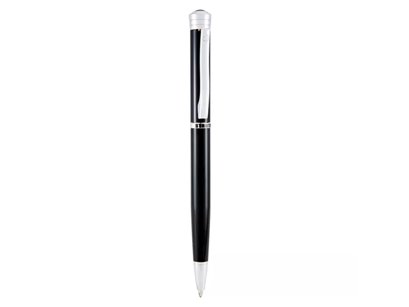 Penna a Sfera a Scatto Strata Monteverde - Punta Media - Fusto Blu - J029655 (Nero)