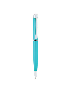 Penna a Sfera a Scatto Strata Monteverde - Punta Media - Fusto Turchese - J029625 (Rosso)