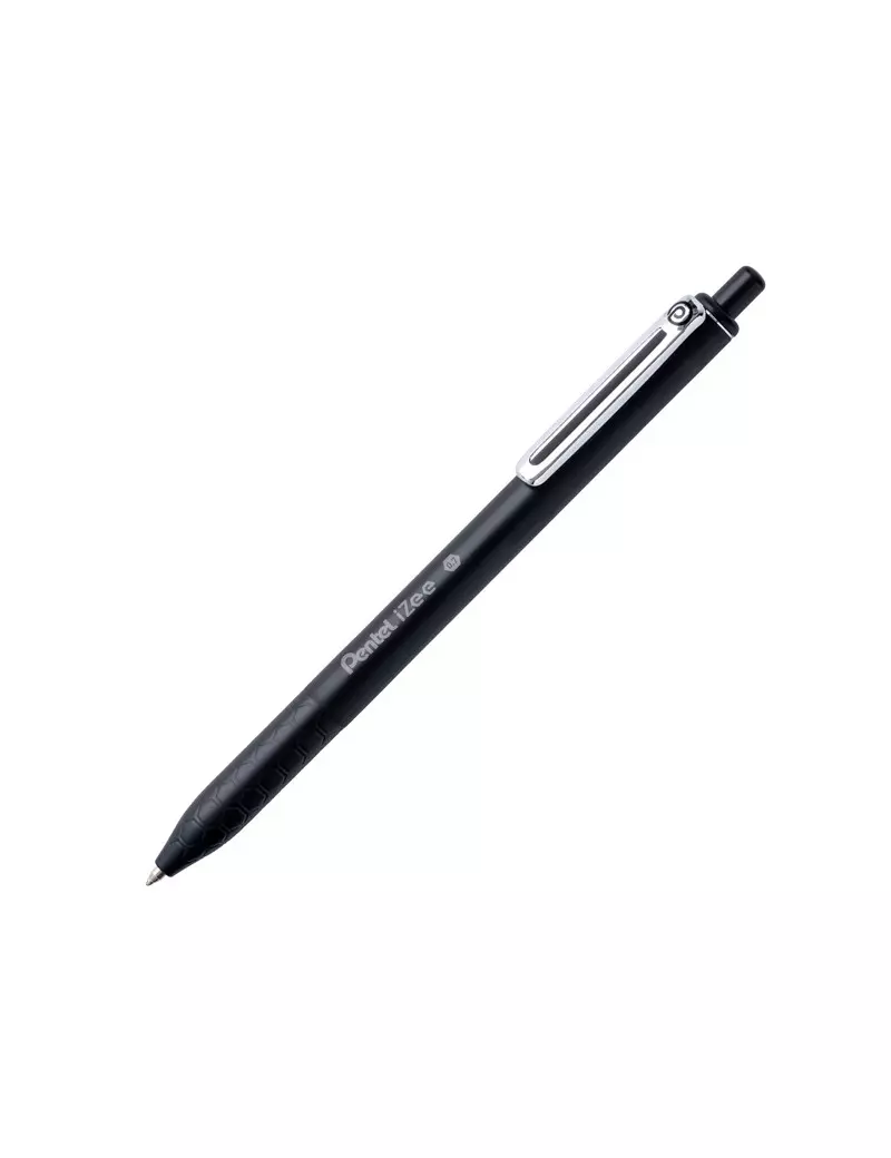 Penna a Sfera a Scatto iZee Pentel - 0,7 mm - BX467-A (Nero Conf. 12)