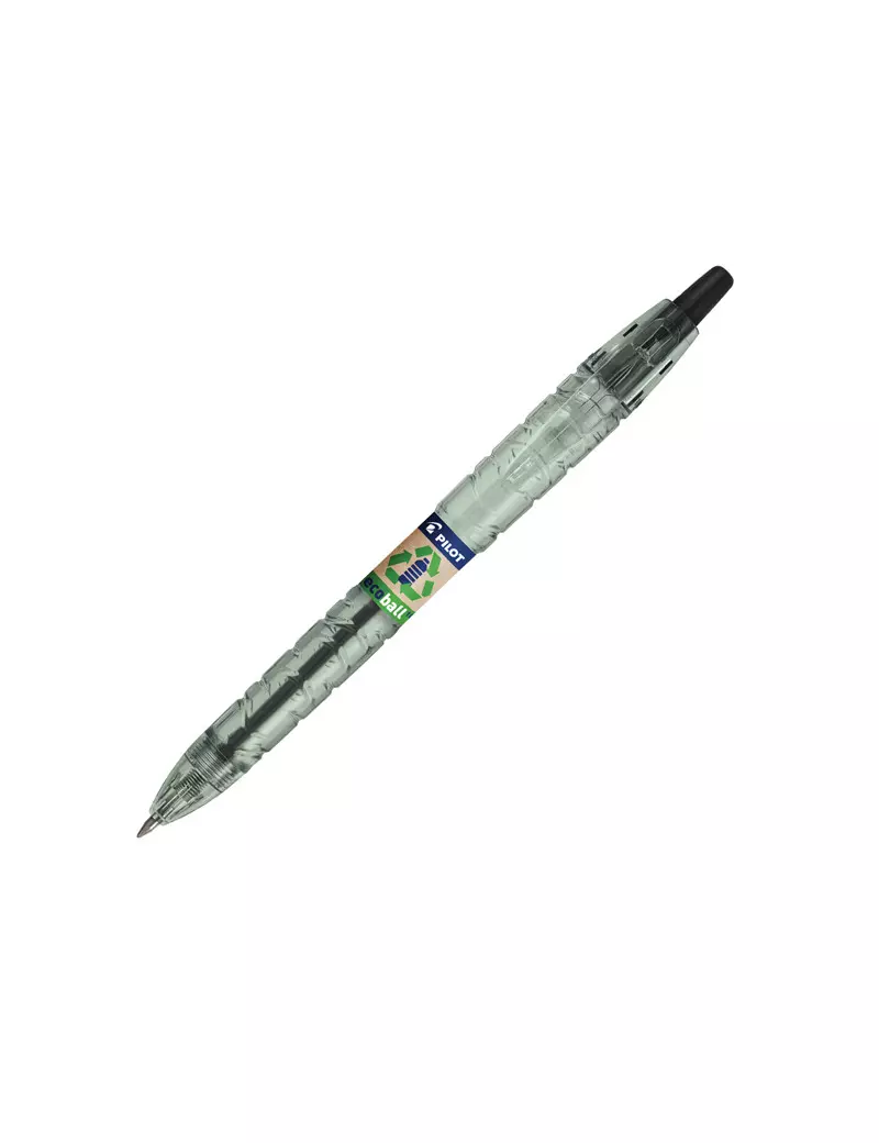 Penna a Sfera a Scatto B2P Ecoball Pilot - 1 mm - 040176 (Nero Conf. 10)