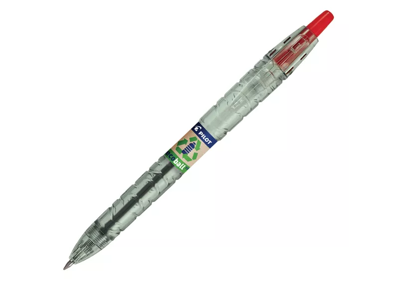 Penna a Sfera a Scatto B2P Ecoball Pilot - 1 mm - 040178 (Rosso Conf. 10)