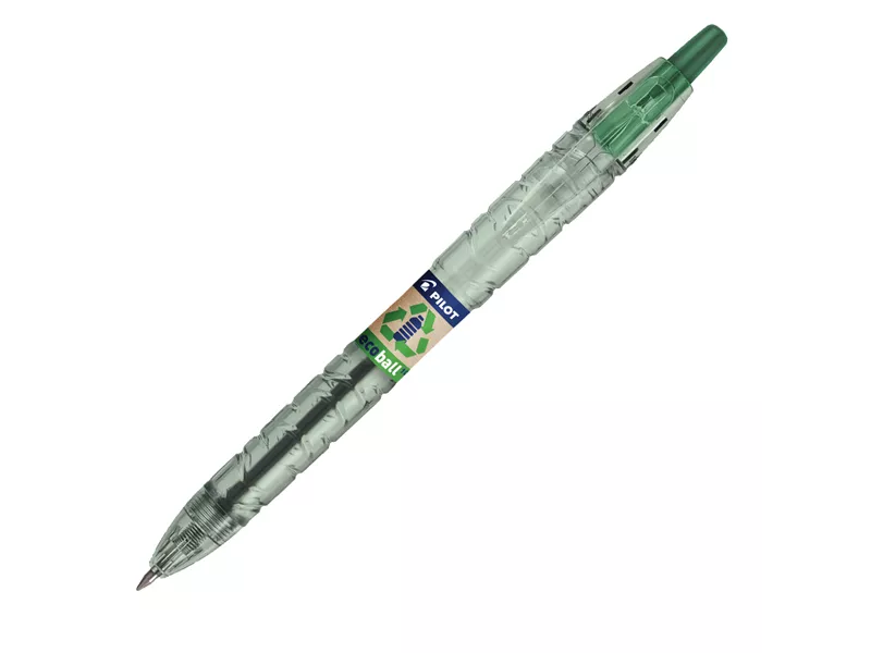 Penna a Sfera a Scatto B2P Ecoball Pilot - 1 mm - 040179 (Verde Conf. 10)