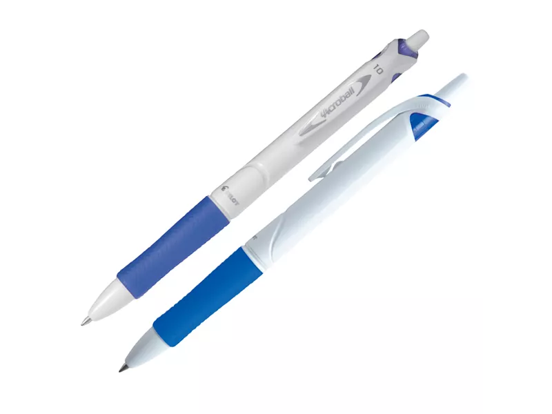 Penna a Sfera a Scatto Acroball Pure White Begreen Pilot - 1 mm - 011294 (Blu Conf. 10)