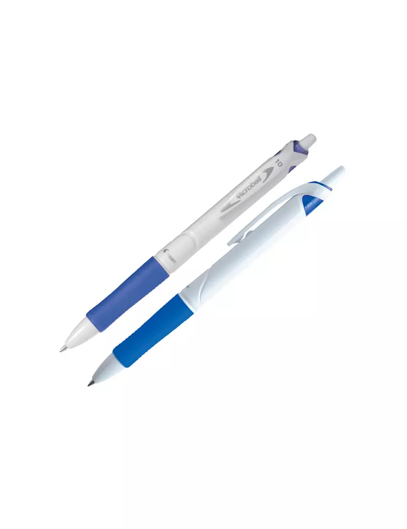Penna a Sfera a Scatto Acroball Pure White Begreen Pilot - 1 mm - 011294 (Blu Conf. 10)
