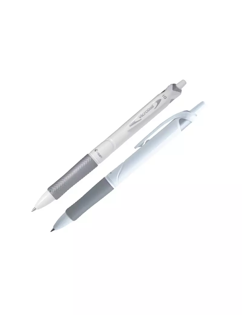 Penna a Sfera a Scatto Acroball Pure White Begreen Pilot - 1 mm - 011293 (Nero Conf. 10) Penna a Sfera a Scatto Acroball Pure White Begreen Pilot - 1 mm - 011293 (Nero Conf. 10)