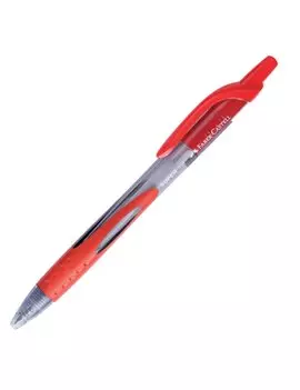 Penna a Sfera a Scatto Super Faber Castell - 1 mm - 143821 (Rosso Conf. 12)