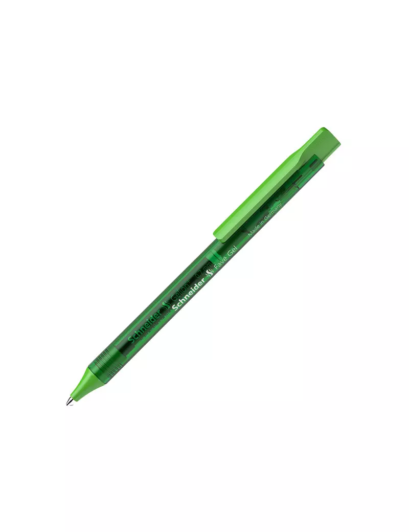 Penna Gel a Scatto Fave Schneider - 0,7 mm - P101104 (Verde Conf. 20) Penna Gel a Scatto Fave Schneider - 0,7 mm - P101104 (Verde Conf. 20)