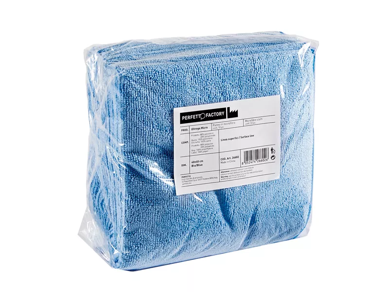 Panno in Microfibra Ultrega Perfetto - 40x40 cm - 26602 (Azzurro Conf. 10)