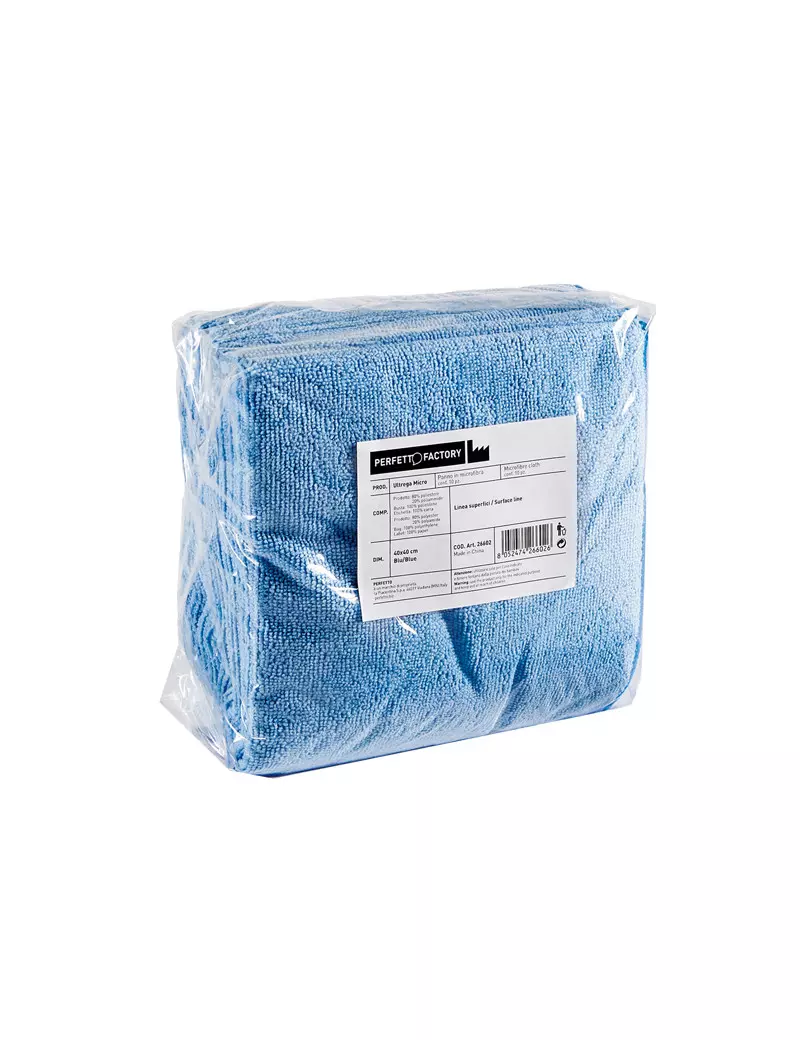 Panno in Microfibra Ultrega Perfetto - 40x40 cm - 26602 (Azzurro Conf. 10) Panno in Microfibra Ultrega Perfetto - 40x40 cm - 26602 (Azzurro Conf. 10)