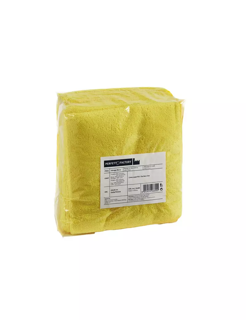 Panno in Microfibra Ultrega Perfetto - 40x40 cm - 26600 (Giallo Conf. 10) Panno in Microfibra Ultrega Perfetto - 40x40 cm - 26600 (Giallo Conf. 10)