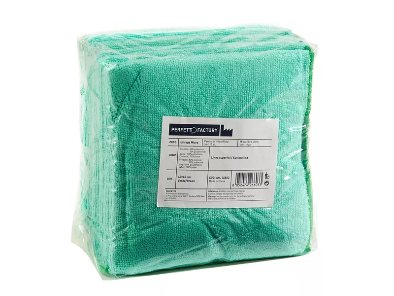 Panno in Microfibra Ultrega Perfetto - 40x40 cm - 26603 (Verde Conf. 10)