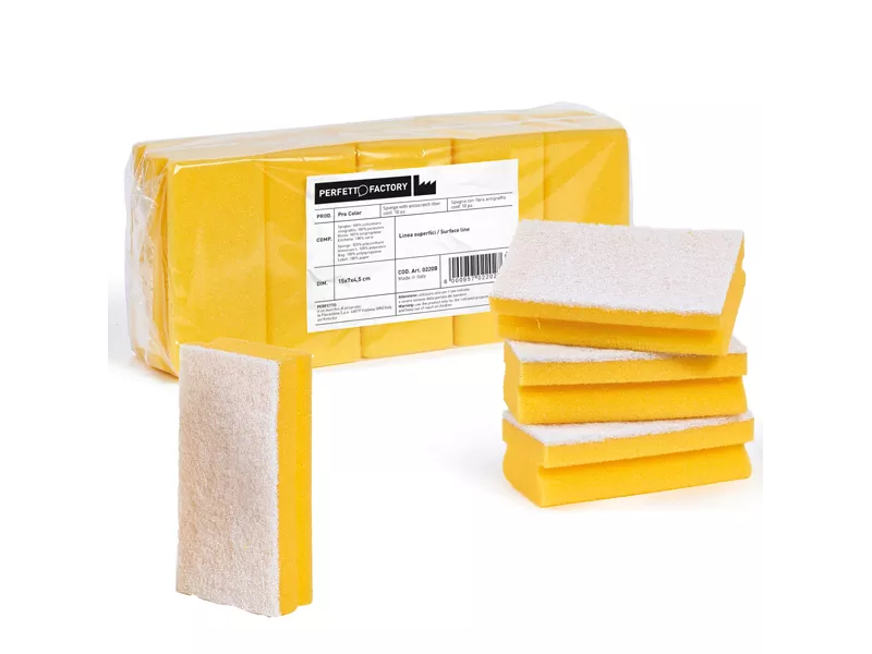 Spugna Pro Color Perfetto - 15x7x4,5 cm - 0220B (Giallo Conf. 10)