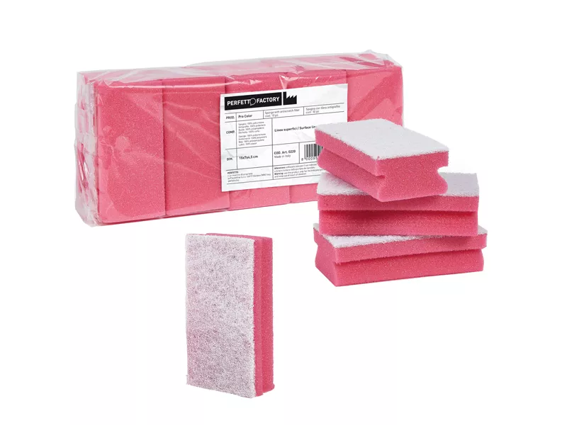 Spugna Pro Color Perfetto - 15x7x4,5 cm - 0220 (Rosso Conf. 10)