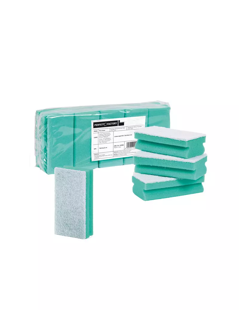 Spugna Pro Color Perfetto - 15x7x4,5 cm - 0220A (Verde Conf. 10) Spugna Pro Color Perfetto - 15x7x4,5 cm - 0220A (Verde Conf. 10)