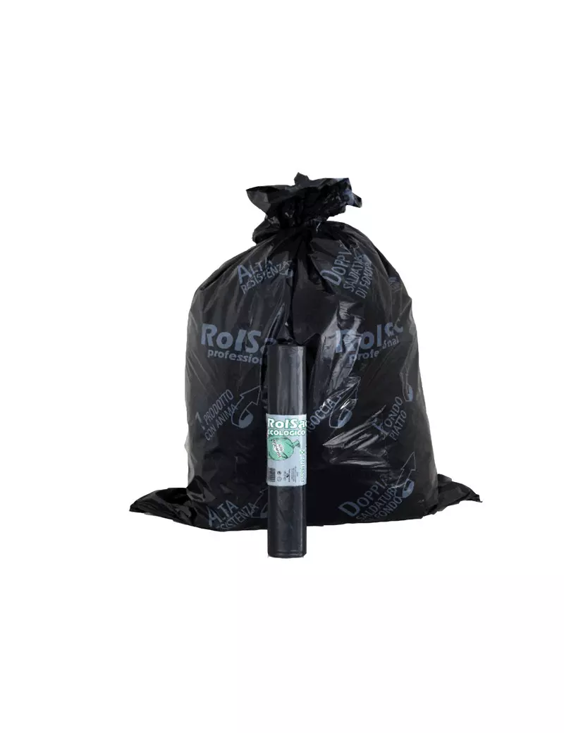 Sacco Immondizia Rolsac - 72x110 cm - 110 Litri - 25240-2 (Nero Conf. 10) Sacco Immondizia Rolsac - 72x110 cm - 110 Litri - 25240-2 (Nero Conf. 10)