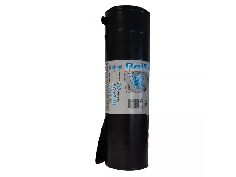 Sacco Immondizia Rolsac - 80x120 cm - 130 Litri - 28510 (Nero Conf. 10) Sacco Immondizia Rolsac - 80x120 cm - 130 Litri - 28510 (Nero Conf. 10)