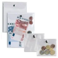 Busta con Bottone Press 3E Sei Rota - 11,2x20,5 cm - 441120 (Trasparente)