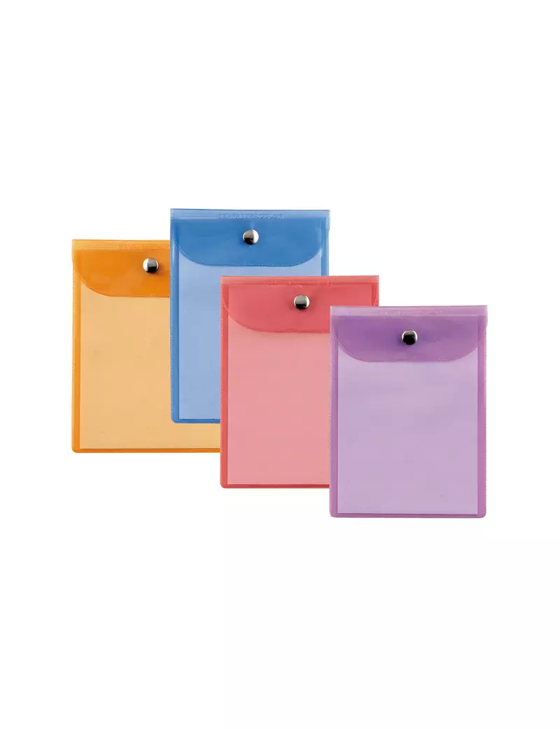 Busta con Bottone Press 5 Color Sei Rota - 13x18 cm - 42131899 (Assortiti Conf. 40) Busta con Bottone Press 5 Color Sei Rota - 13x18 cm - 42131899 (Assortiti Conf. 40)