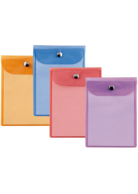 Busta con Bottone Press 5 Color Sei Rota - 13x18 cm - 42131899 (Assortiti Conf. 40)