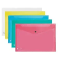 Busta con Bottone Pull King Mec - A4 - PPL - 00111355 (Assortiti Conf. 5)