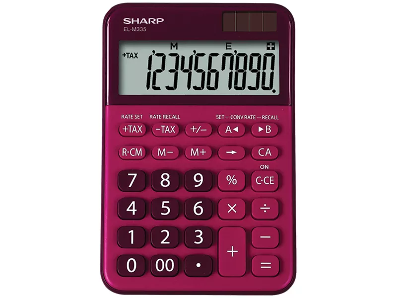 Calcolatrice da Tavolo Sharp EL-M335 - ELM335 BRD (Rosso)