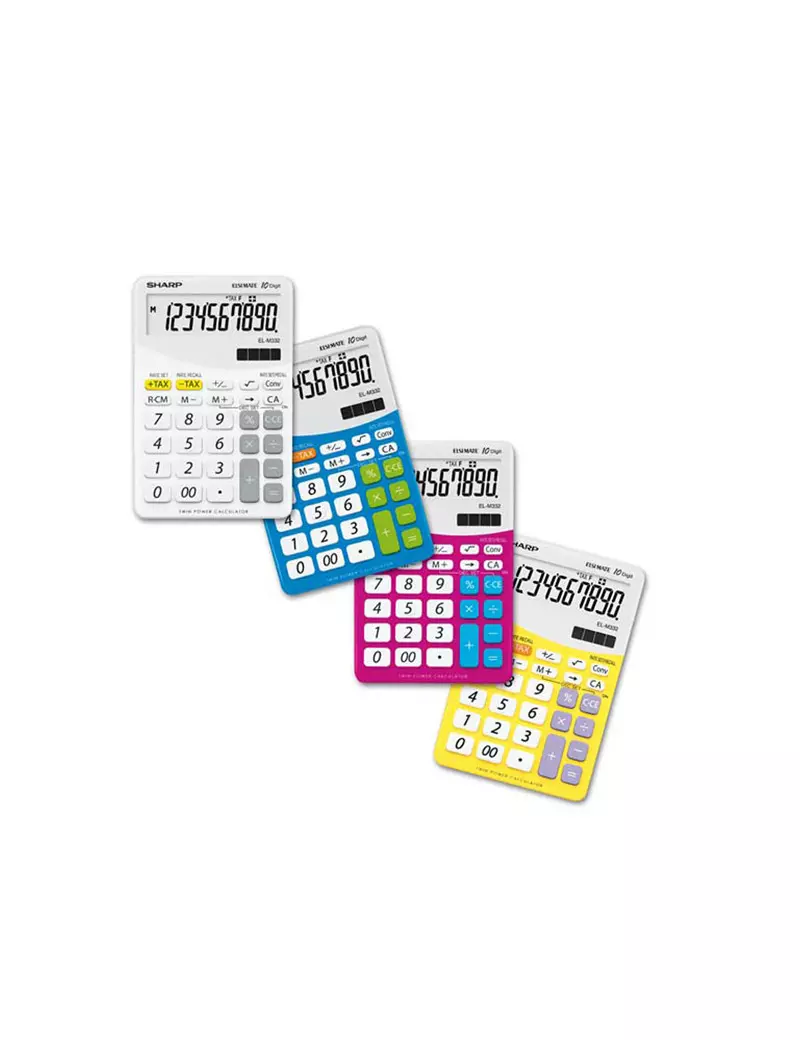 Calcolatrice da Tavolo Sharp EL-M332B - ELM332B WH (Bianco) Calcolatrice da Tavolo Sharp EL-M332B - ELM332B WH (Bianco)