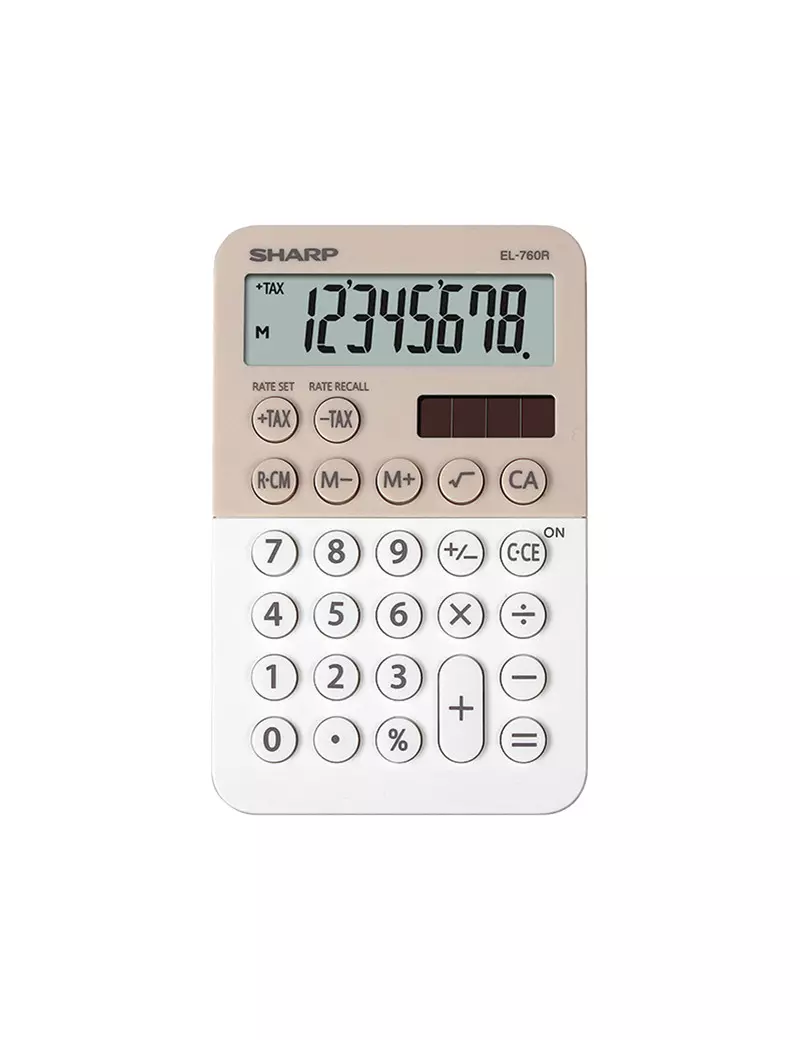 Calcolatrice Tascabile Sharp EL-760R - EL760R BLA (Beige e Bianco)