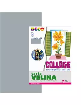 Carta Velina Metallizzata Deco CWR - 50x76 cm - 05323 (Argento Conf. 24)