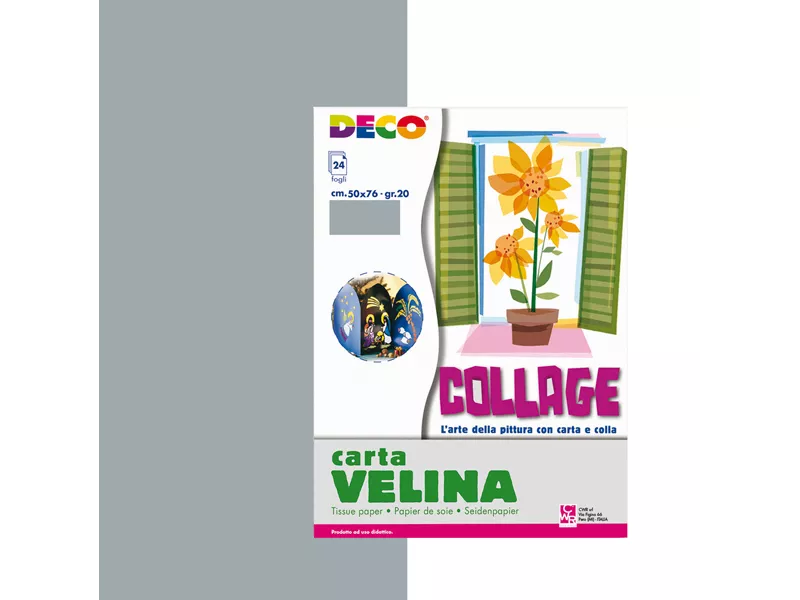 Carta Velina Metallizzata Deco CWR - 50x76 cm - 05323 (Argento Conf. 24) Carta Velina Metallizzata Deco CWR - 50x76 cm - 05323 (Argento Conf. 24)