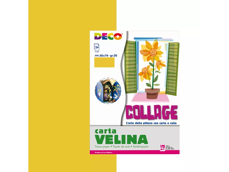 Carta Velina Metallizzata Deco CWR - 50x76 cm - 05322 (Oro Conf. 24) Carta Velina Metallizzata Deco CWR - 50x76 cm - 05322 (Oro Conf. 24)