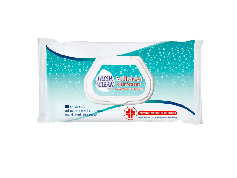 Salviettine Disinfettanti Antibatteriche Fresh&Clean - 06-0244 (Conf. 60)