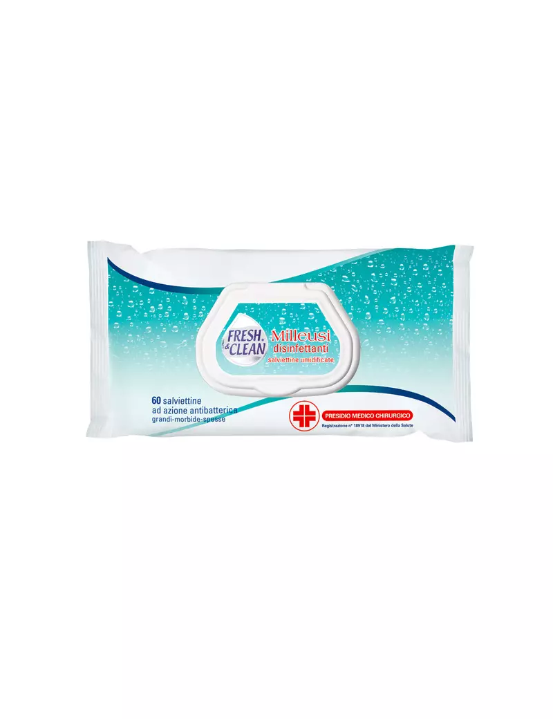Salviettine Disinfettanti Antibatteriche Fresh&Clean - 06-0244 (Conf. 60)