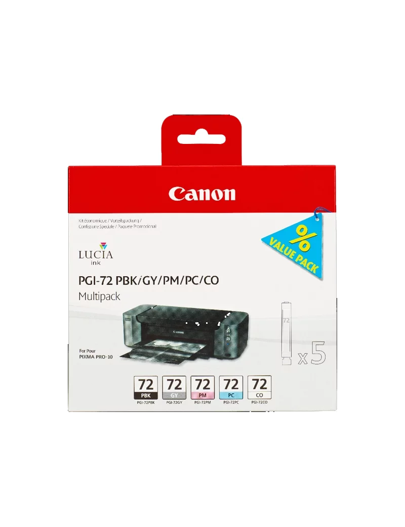 Cartuccia Originale Canon PGI-72multi 6403B007 (Nero Foto e Colori Foto 1300 pagine)