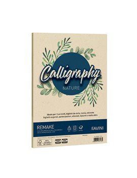 Carta Colorata Calligraphy Nature Remake Favini - A4 - 120 g - A690664 (Perla Conf. 50)
