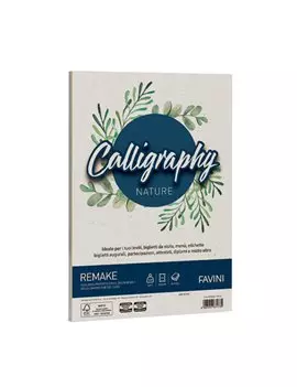 Carta Colorata Calligraphy Nature Remake Favini - A4 - 250 g - A69U564 (Scoglio Conf. 50)